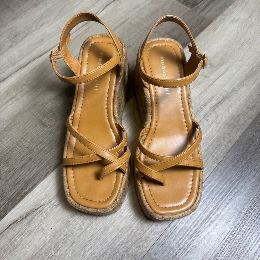 Madden Girl Vault Strappy Platform Wedge Sandals Size 9 - Picture 3 of 9